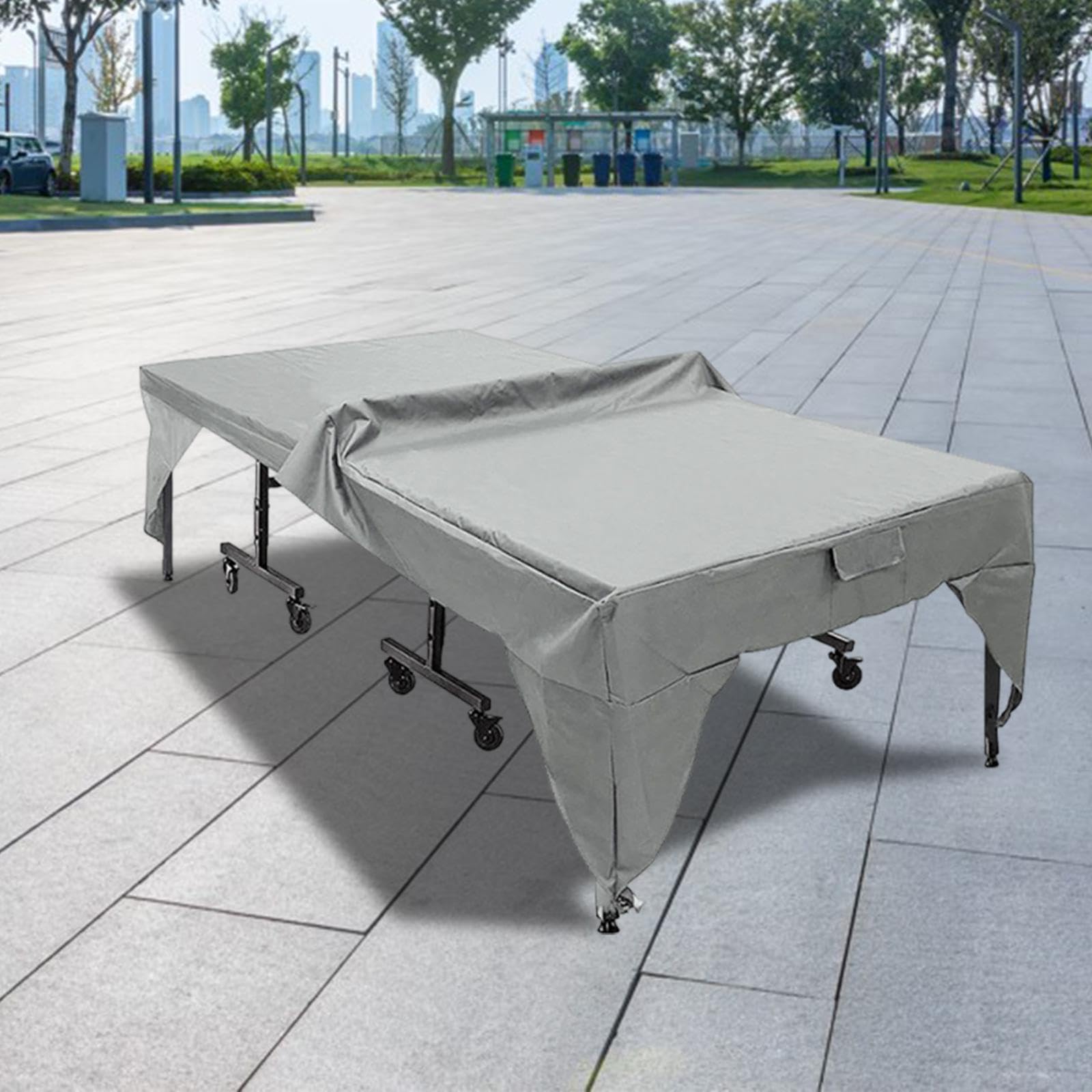 Funda para Mesa de Pong Cubierta de Almacenamiento Tela Oxford 600D Impermeable Resistente Al Desgaste Adecuada para Espacios Cerrados Y Abiertos