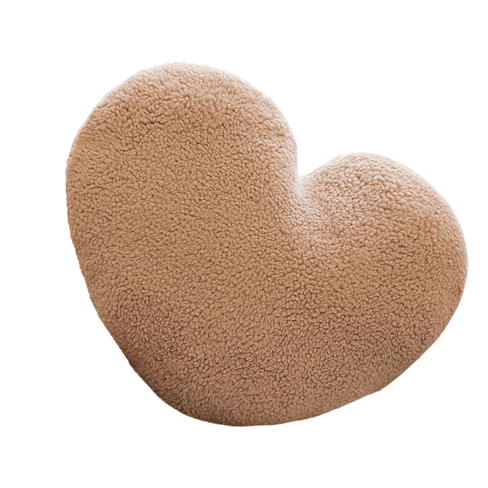 Nucelit French Heart Cushion Plushes Cover Breathable Filling for Comfortable Relaxation Plushes Love Shape Throw Pillow