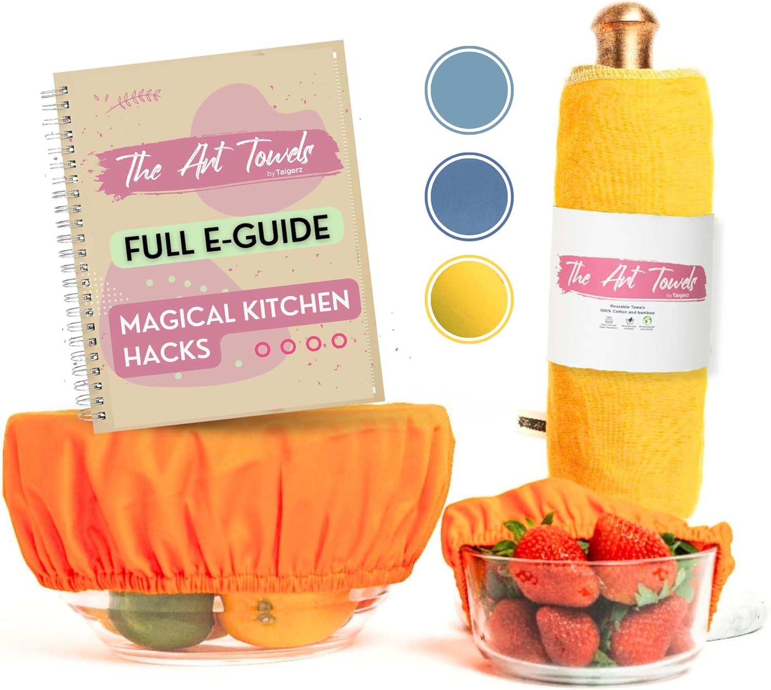 The Art Towels Reusable Paper Towels Washable Roll 10