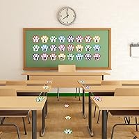 Vista 2 de D24TIME Puntos de alineación para el suelo del aula, 36 unidades de 4.5 pulgadas, impermeables, números de números para aula, calcomanías