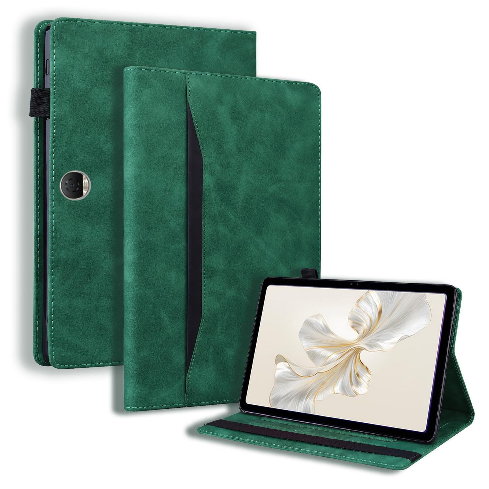 DWayboxCase for Honor Pad 9 / Honor Tablet 9 12.1 inch 2023 Released, Retro Folio Shell for Honor Pad 9 Tablet Cover with Card Holder & Multi-Angle Stand -Green