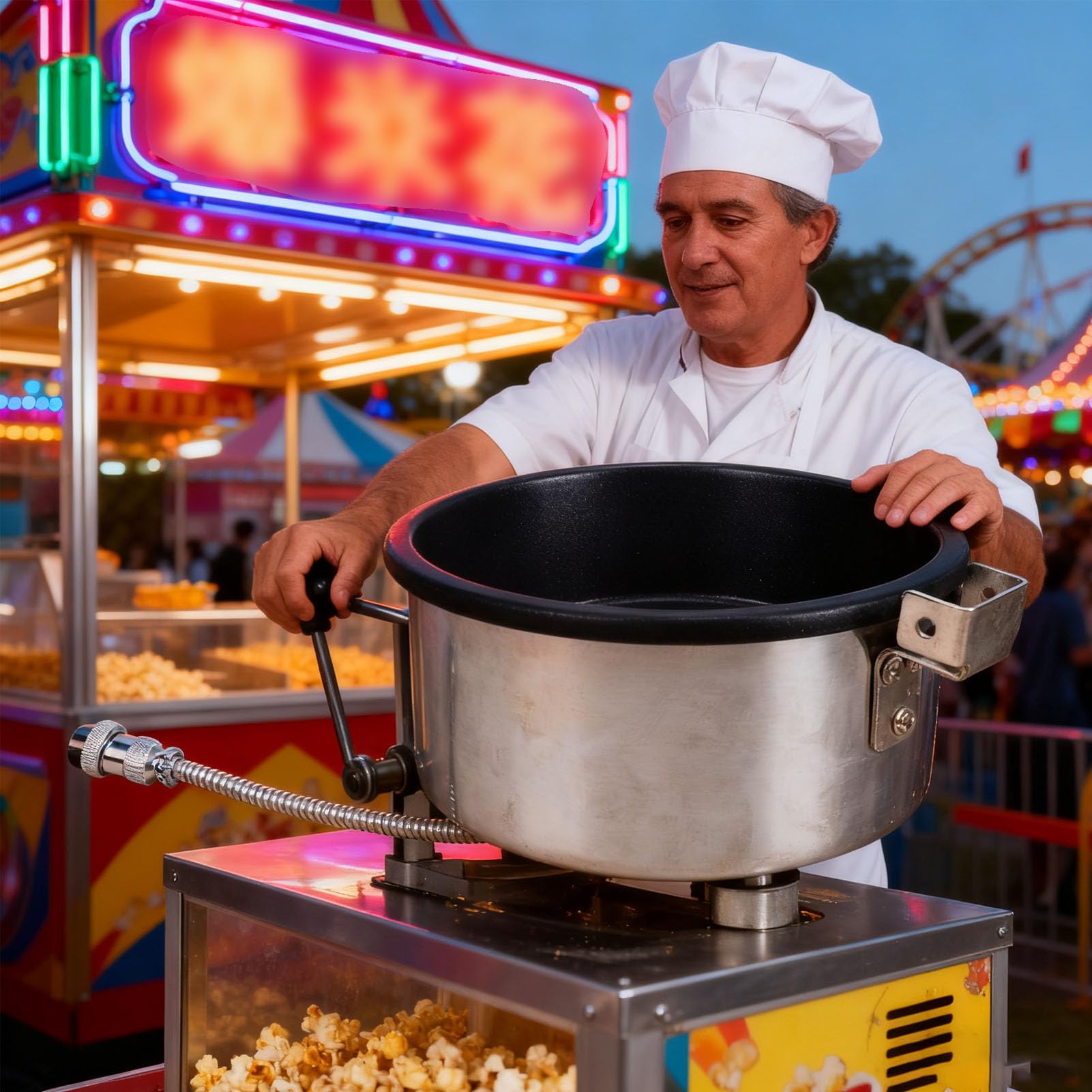 TOPINCN Máquina para Hacer Palomitas de Maíz, Máquina para Hacer Palomitas de Maíz de Acero Inoxidable para Fiestas en el Hogar, Noche de Cine, Familia, Olla para Palomitas de Maíz