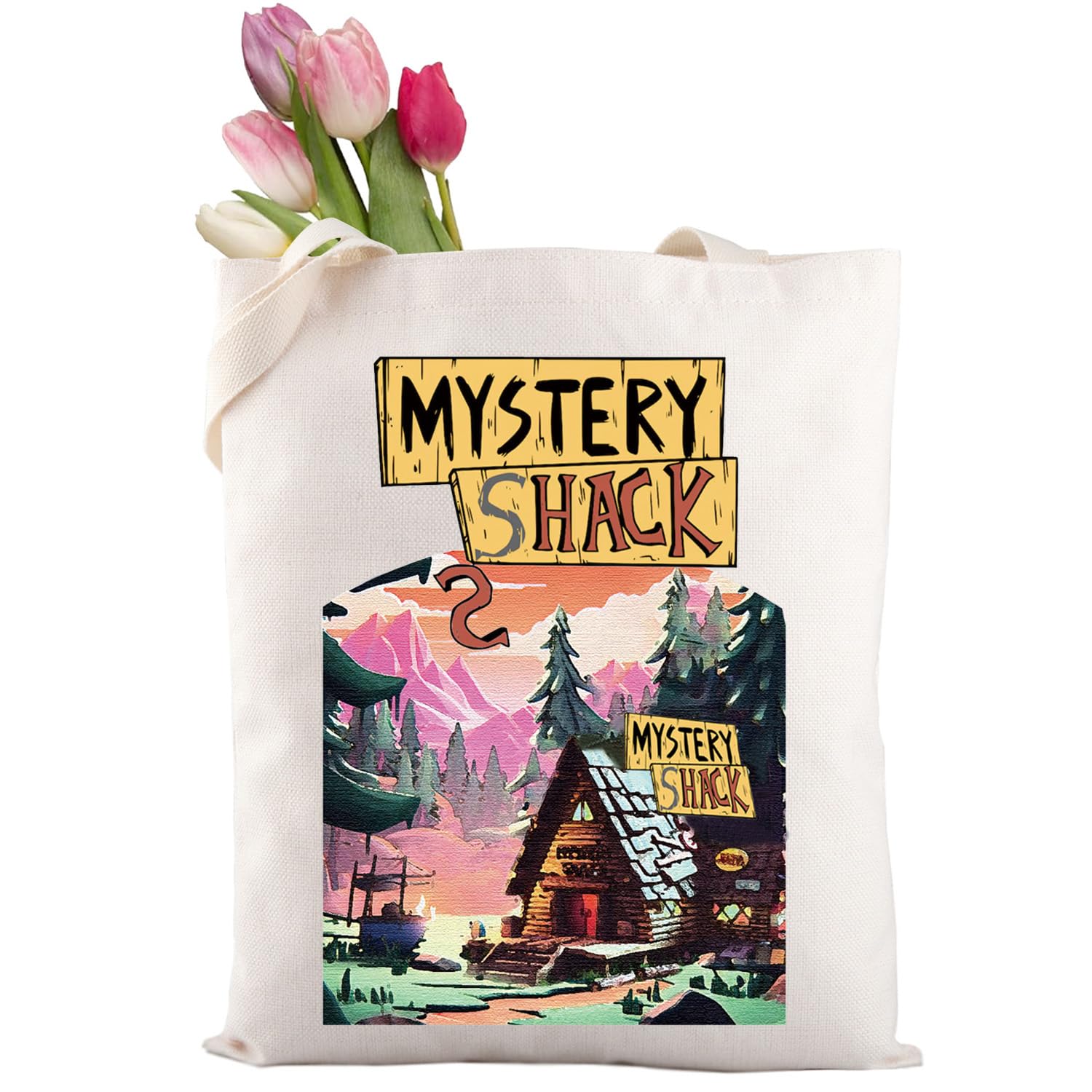 XYANFA Mystery Shack Tote Bag Cartoon TV Show Tote Bag Cartoon Fan Gift