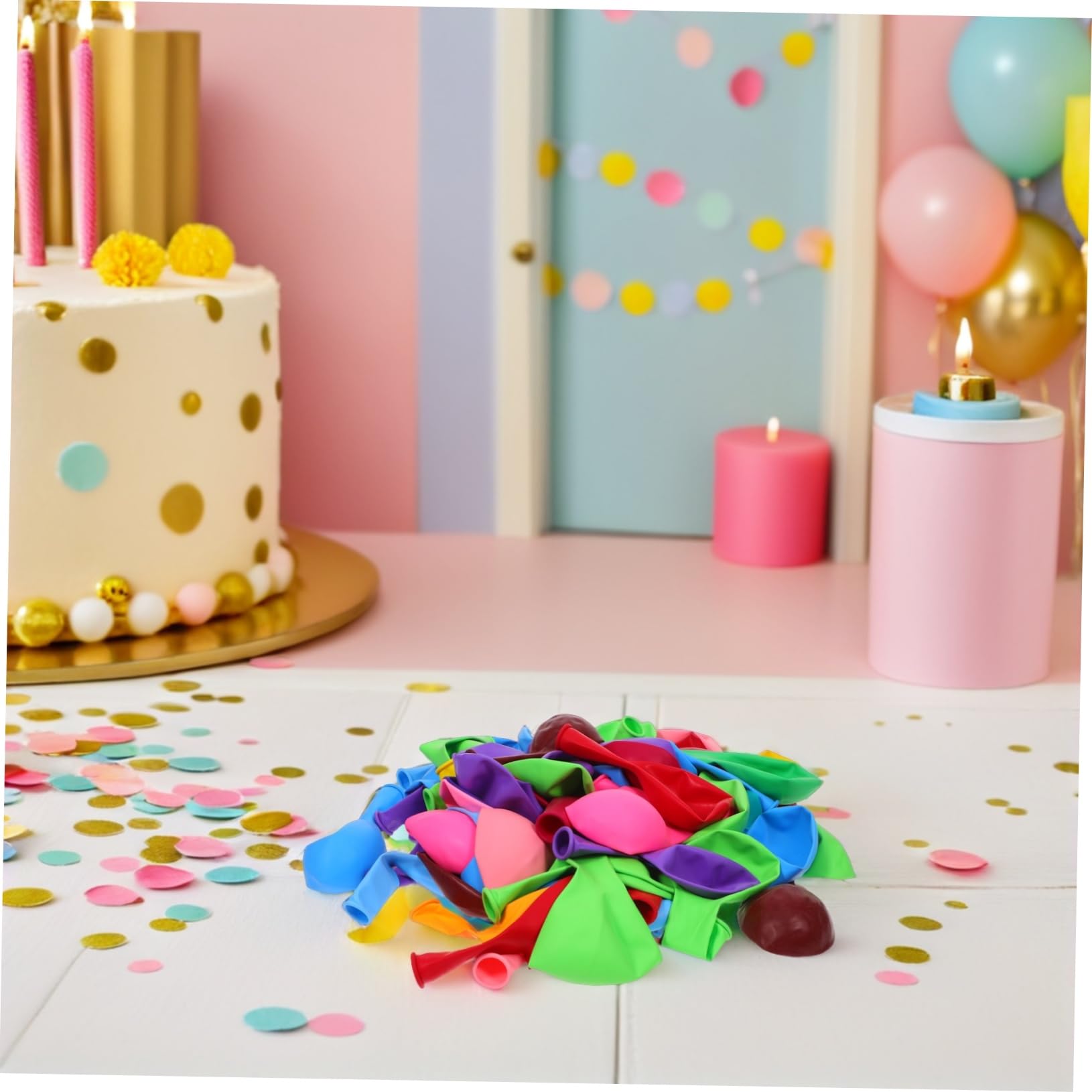 Conjunto de 200 Globos de Látex para Ambientación de Bodas, Cumpleaños y Eventos Color Aleatorio
