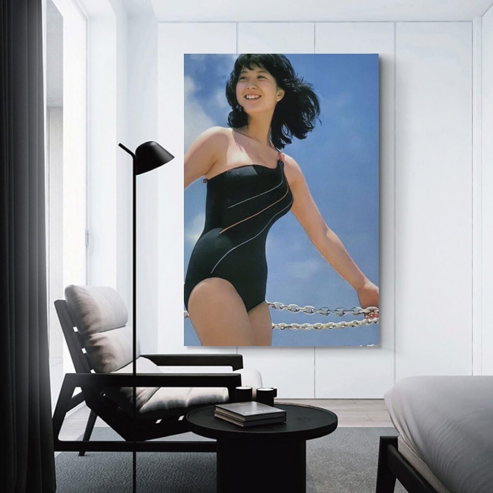 Amazon.co.jp: 河合奈保子 歌手水着写真9ポスター キャンバス 芸術