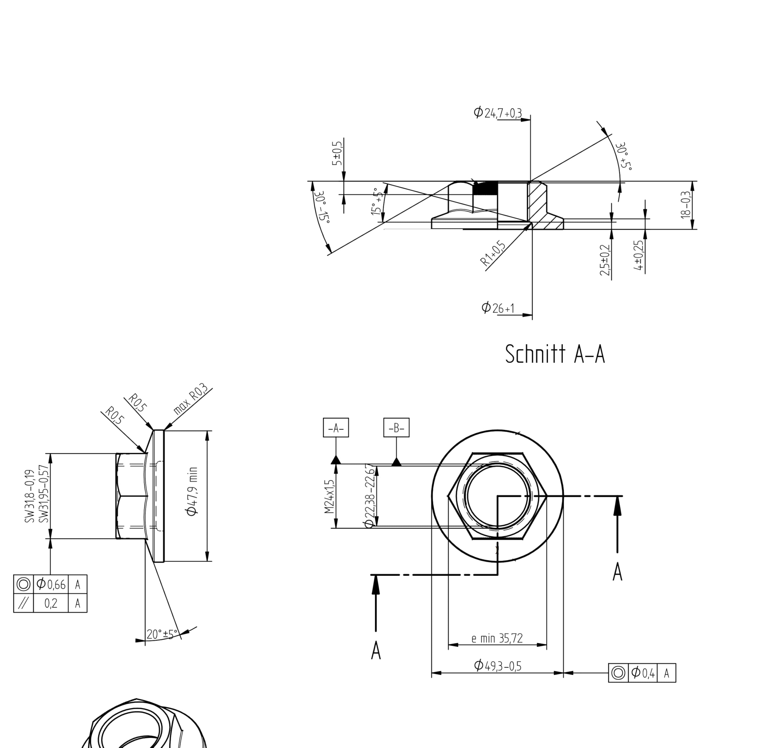 Knott Buje con Rodamiento para Eje de Remolque sin Freno 4x100, Kit de Repuesto Completo con Tuerca y Tapa Protectora, Compatible con Ejes Knott VG7, VG10 y VG13