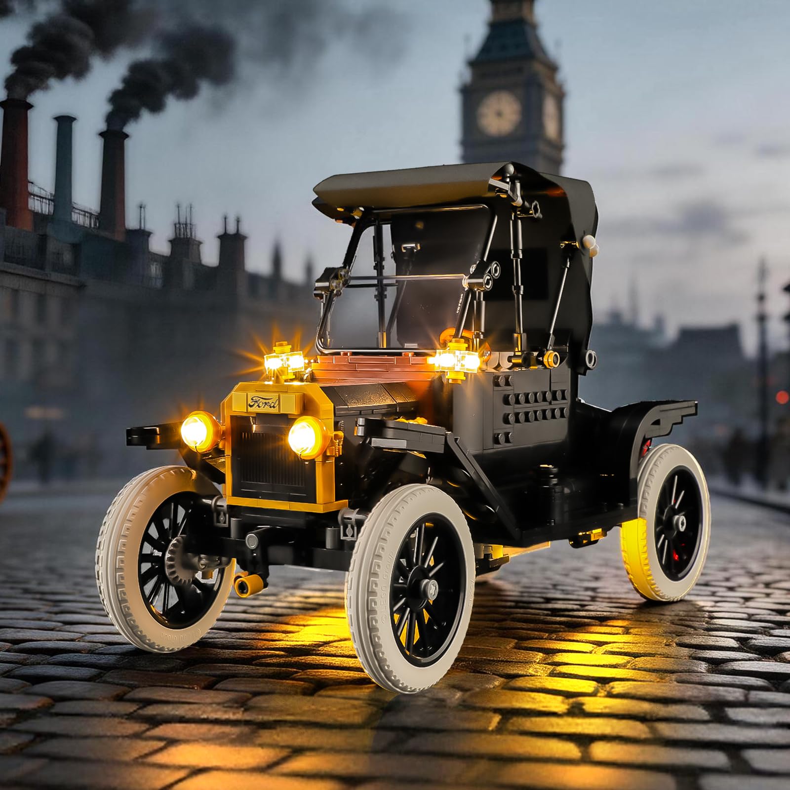 BRIKSMAX 2.0 Light Kit Compatible with Lego Icons Ford Model T 11376 Building Sets - Original LED Lighting Kits (Accessories Only) for Display, Gifts & Collectors