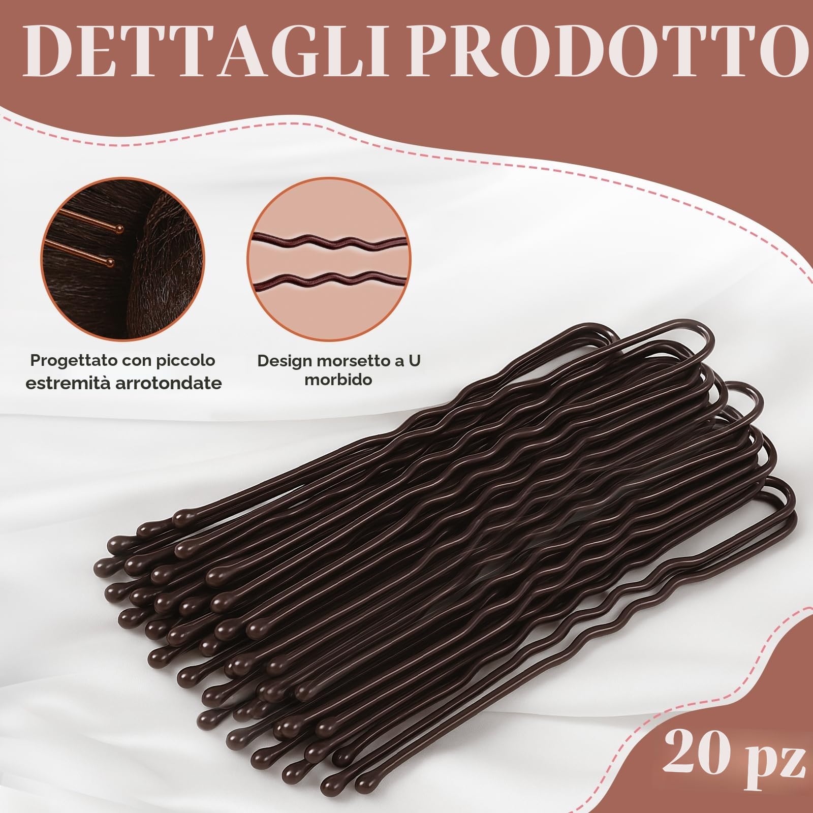 Retine per capelli per chignon, 20 reti per chignon con 20 forcine a forma di U per donne da 50 cm, rete invisibile per chignon, per ragazze, ballerine, chef, infermieri, assistenti di volo