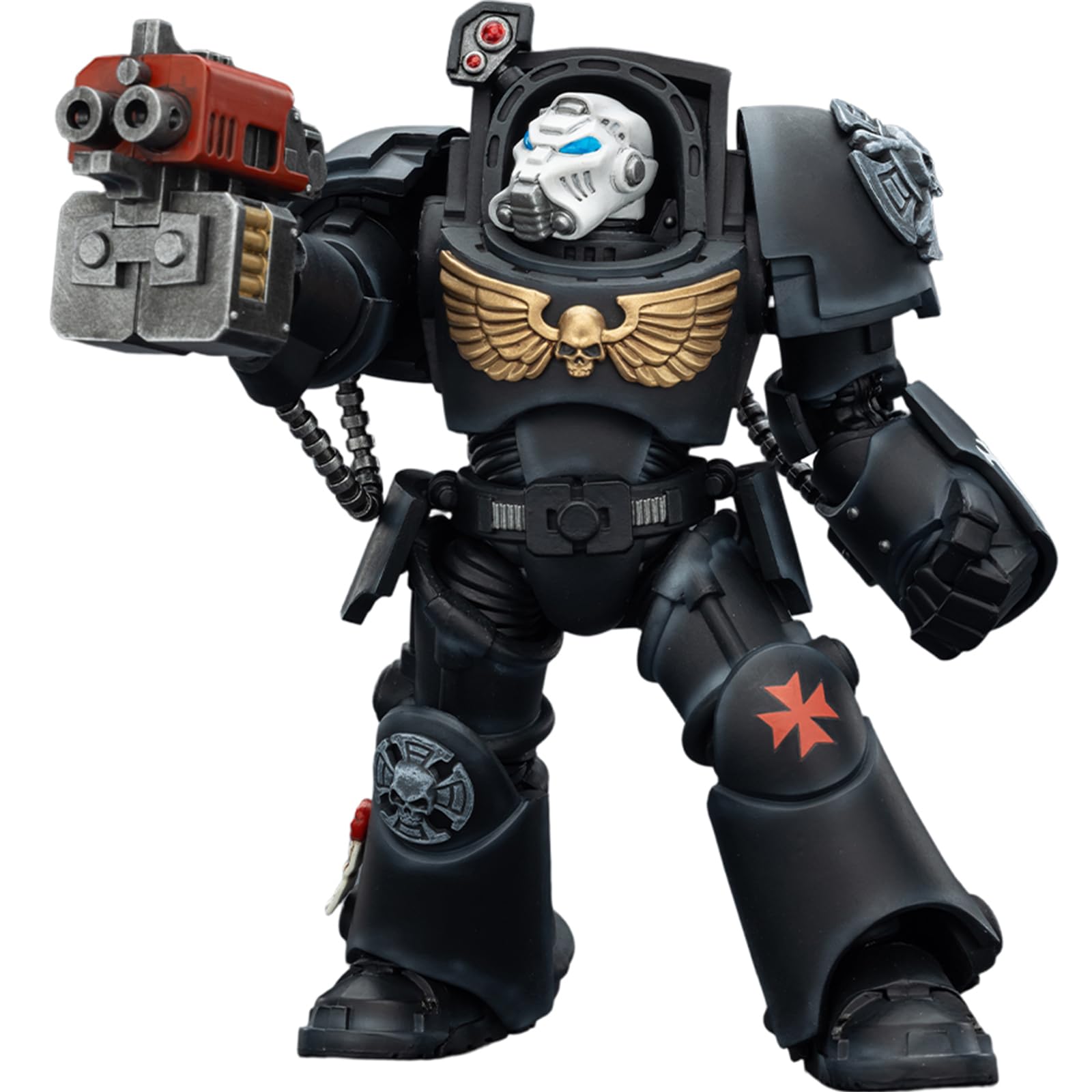 JOYTOY Warhammer 40k Black Templars Terminator 2 with Power Fist and Storm Bolter 1/18 Action Figure Collect And Display Model