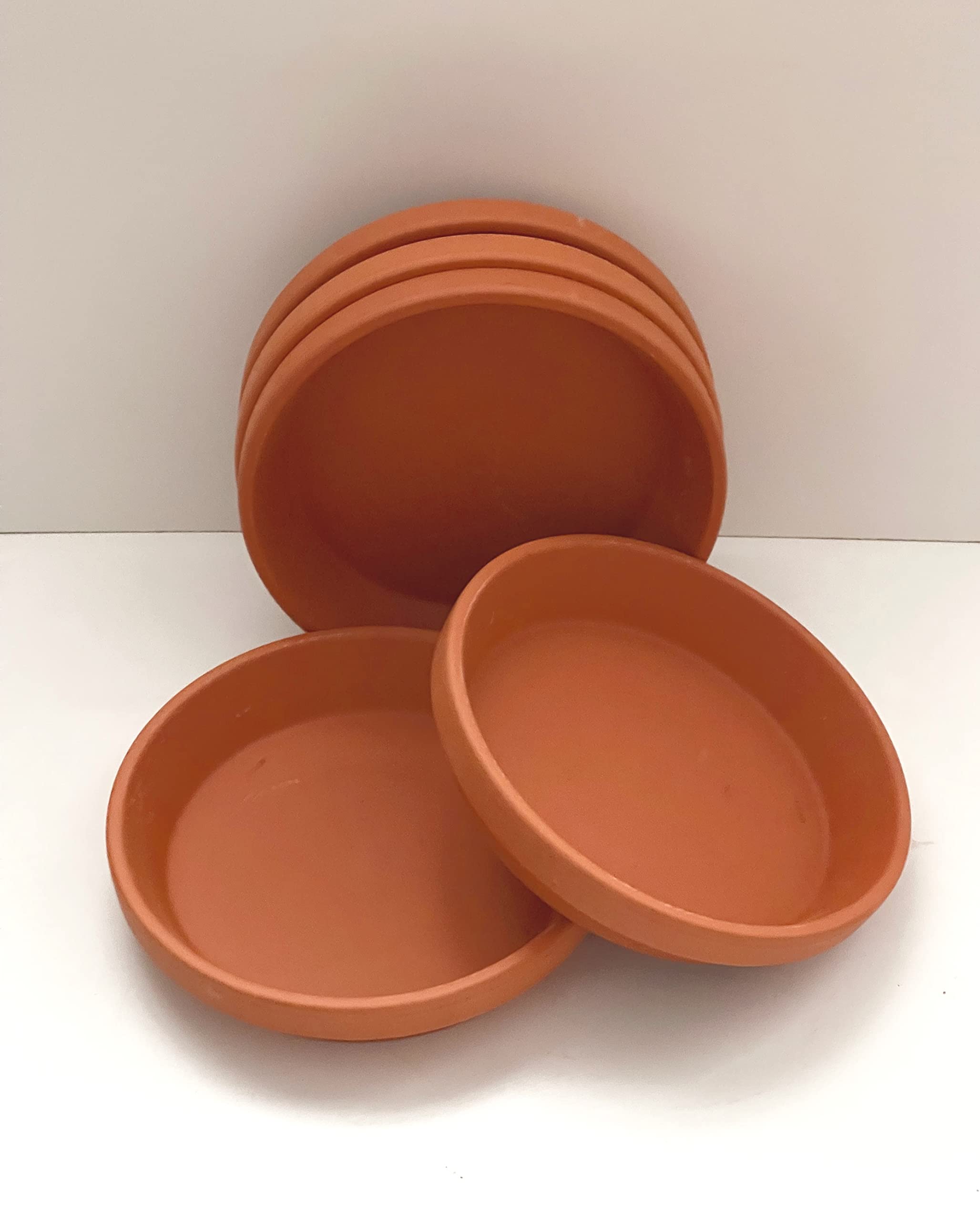Spang Terracotta Plant Pot Saucers 30cm W S30 (Pack of 3), Orange