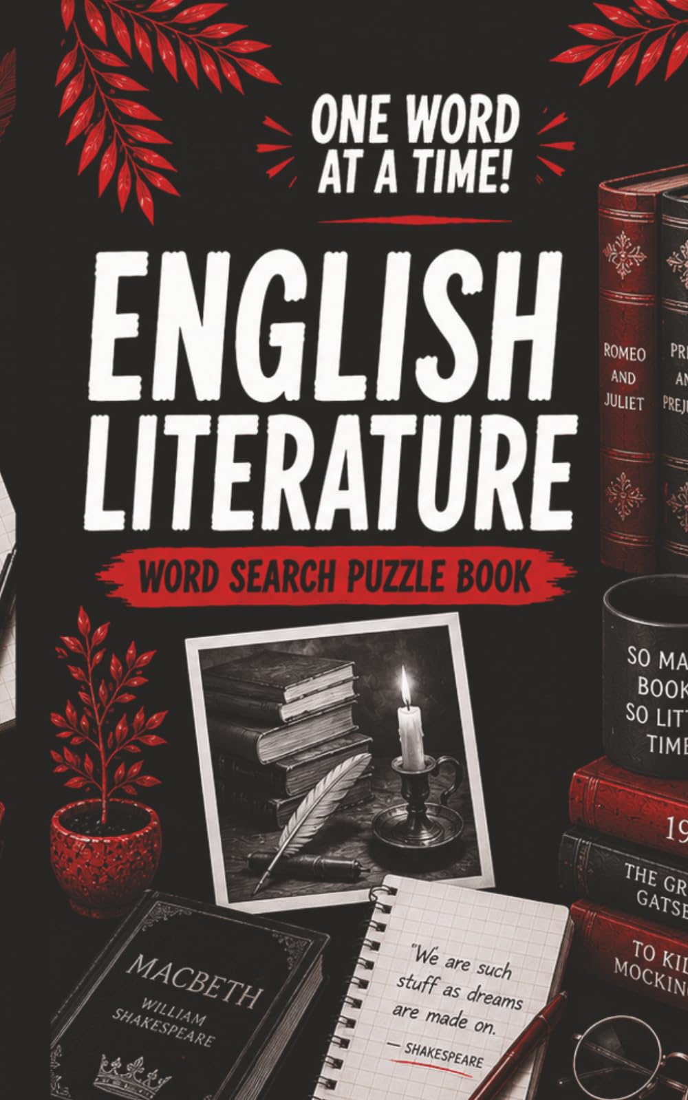English Literature Word Search: PUZZLES FOR ADULTS, SENIORS AND TEENS