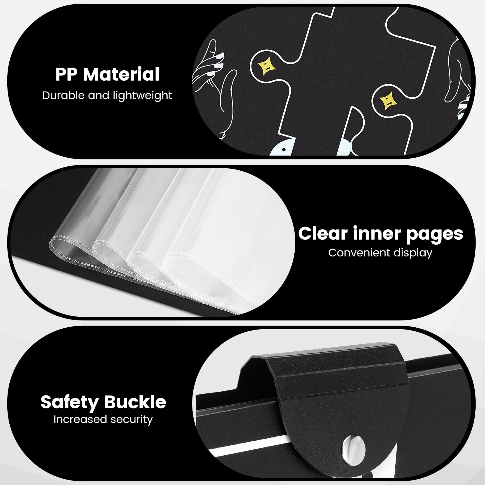 Carpeta de Almacenamiento de Rompecabezas para 1000 Piezas, Guarda Puzzles de Gran Capacidad Portátil con 26 Bolsillos, Accesorios para Puzzle de los Puzzles