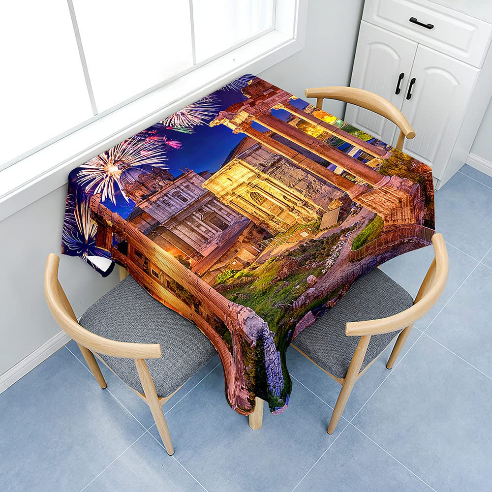 Nappe paysage de ville 3D pour table de jardin et hôtel