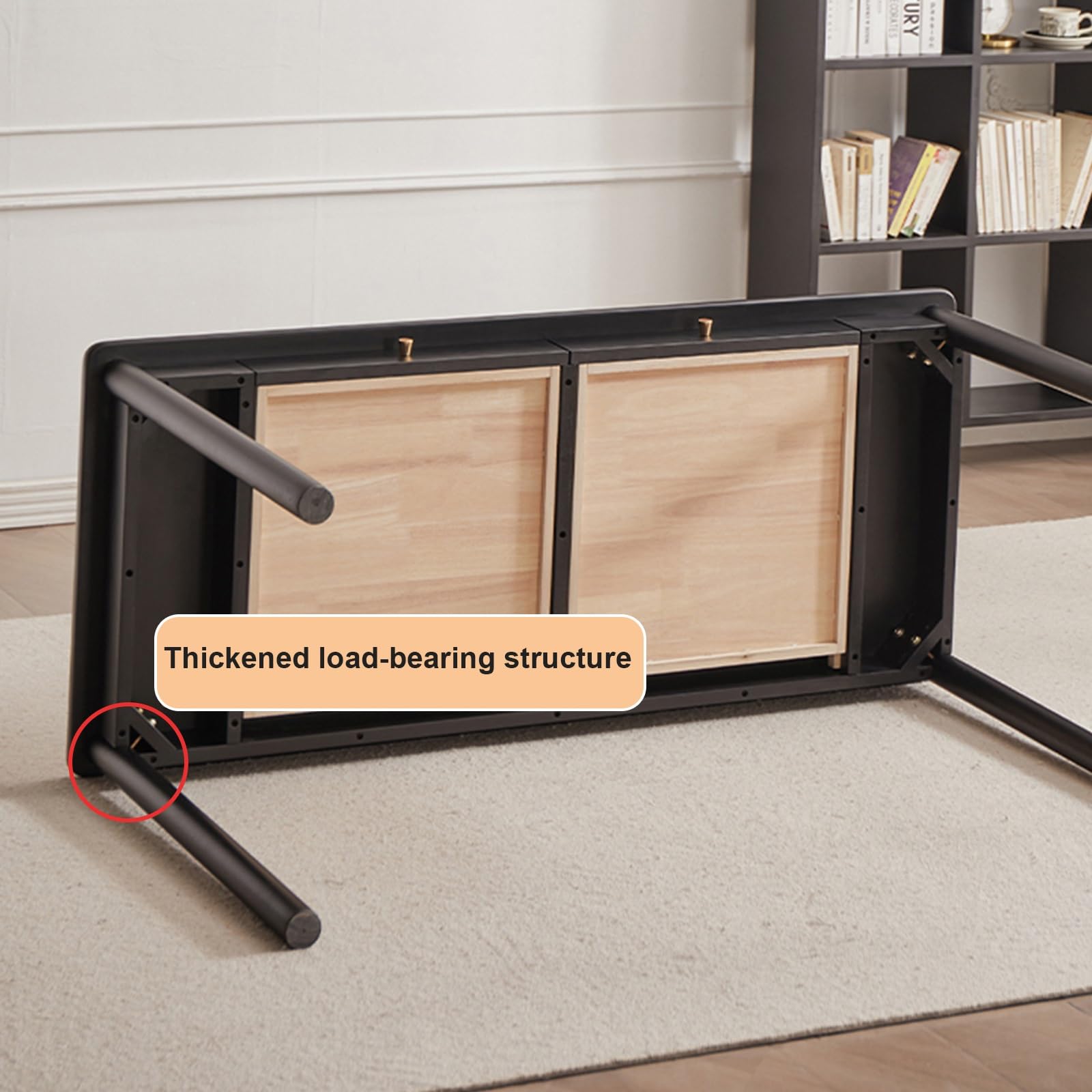 ダークウッドの木製デスク 3引き出し付き プラン 引出付き木製デスク 幅1400 奥行600 高さ720 RY-PD1460DR