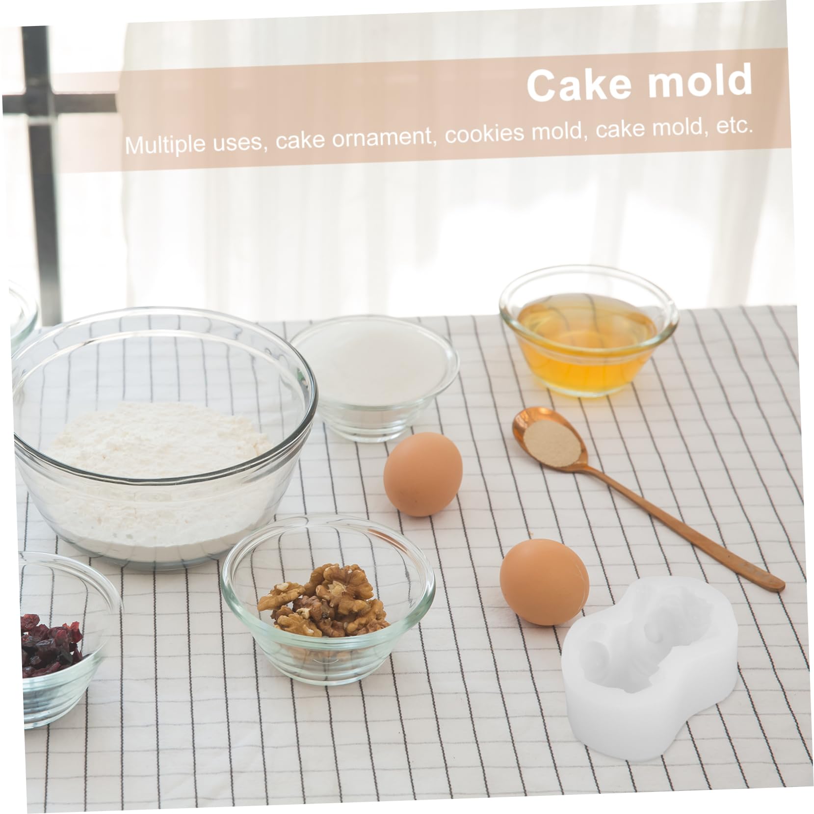 TEHAUX Moule à Gâteau 3D Français Amateurs de Pâtisserie Blanc Antiadhésif pour Gâteaux et Biscuits Fêtes Utilisation DIY la Cuisine