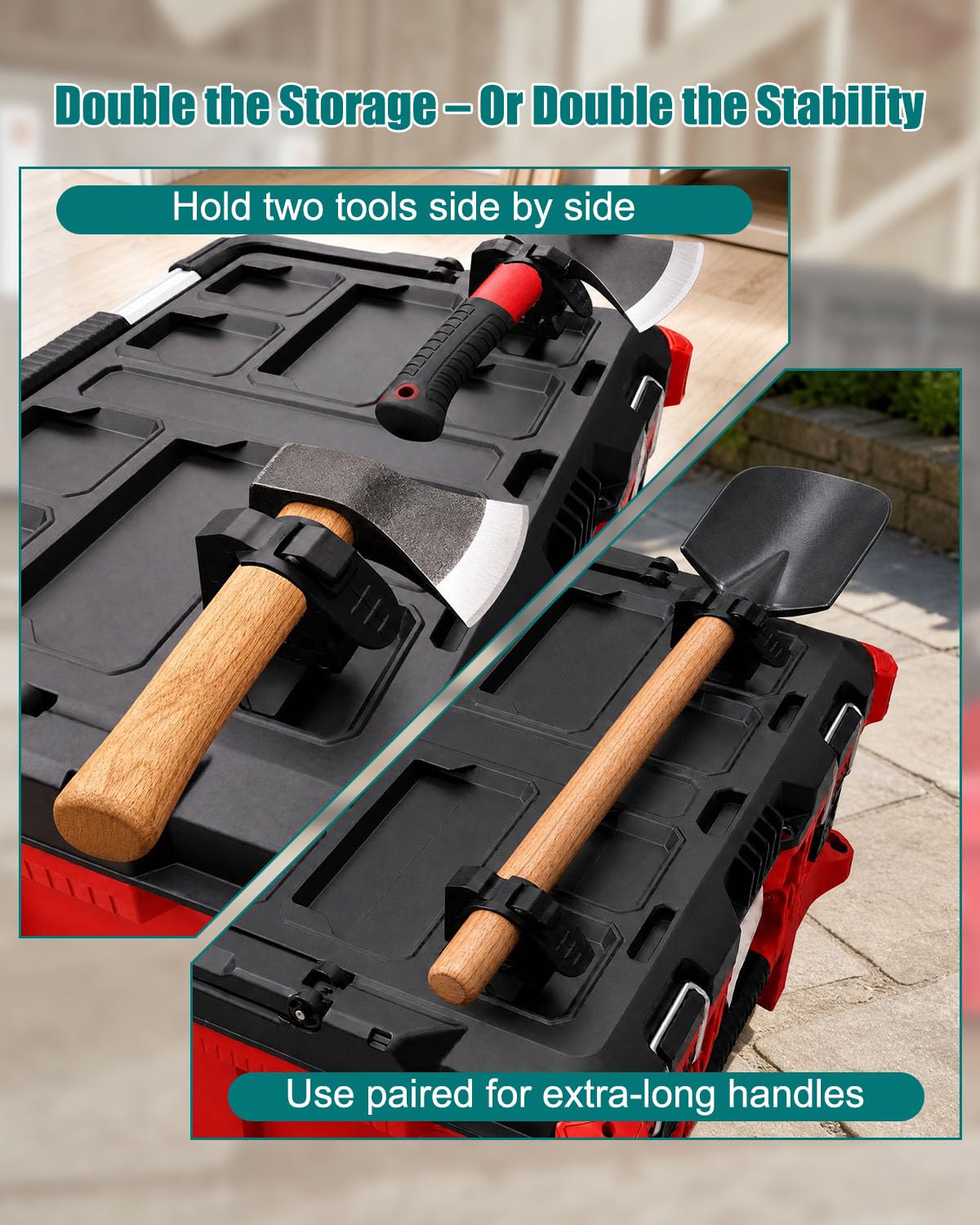 Packout Toolbox Morsetto a sgancio rapido adatto per Milwaukee, pala e