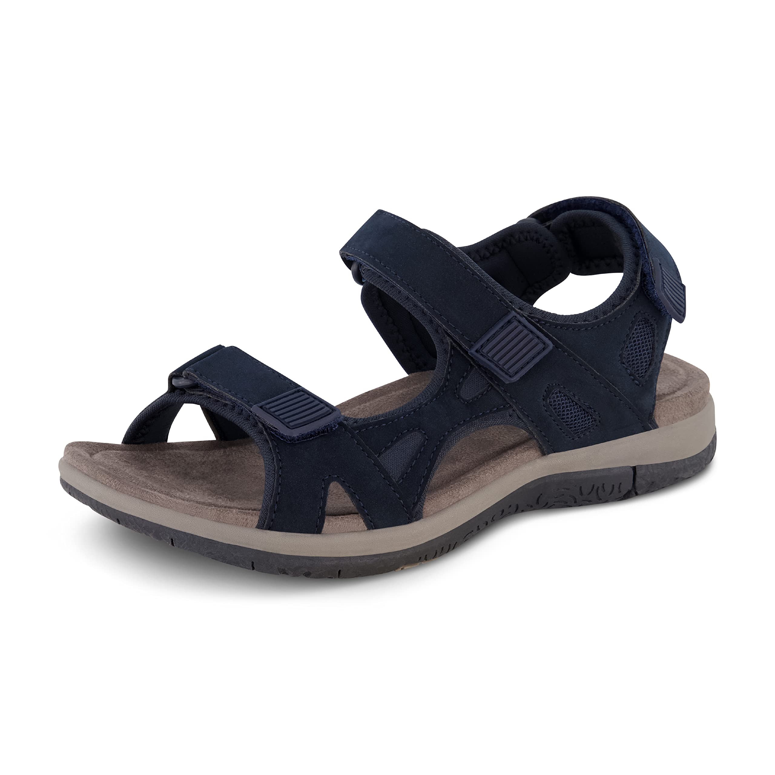 CUSHIONAIRE Women's Pace comfort footbed outdoor sandal with adjustable straps and +Memory Foam, Wide Widths Available