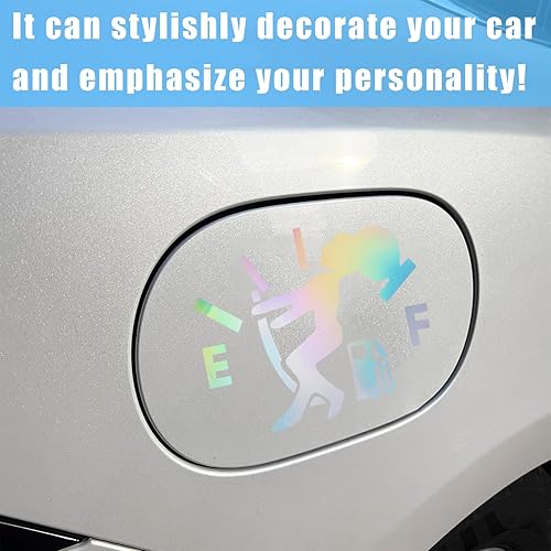 Miniatura 10 de Augeny Divertida calcomanía para tanque de combustible de automóvil, logotipo de EF, impermeable, de alto consumo de gas, calcomanías vacías