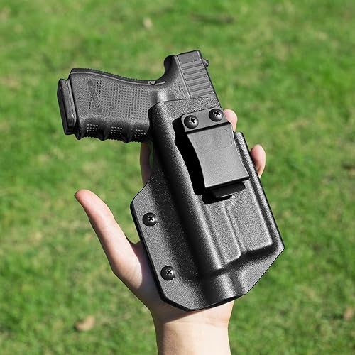 Miniatura 6 de Kydex - Funda compatible con Glock 19 19X 23 32 45 con TLR1 - Funda de cintura interior de corte óptico para G19 G19X G23 G32 G45 con Streamlight