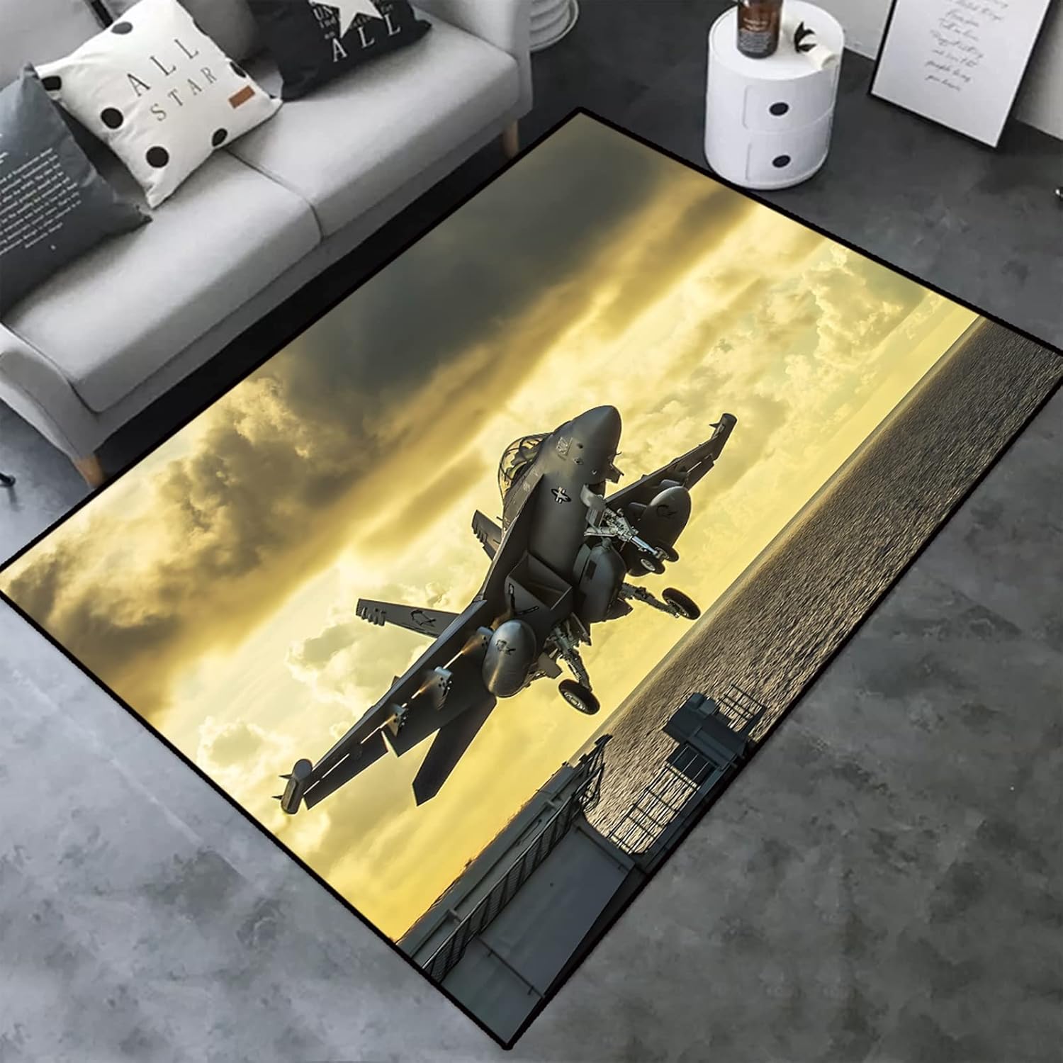 Amazon.com: Vintage Airplane Area Rug Airplane Propeller Carpet ...