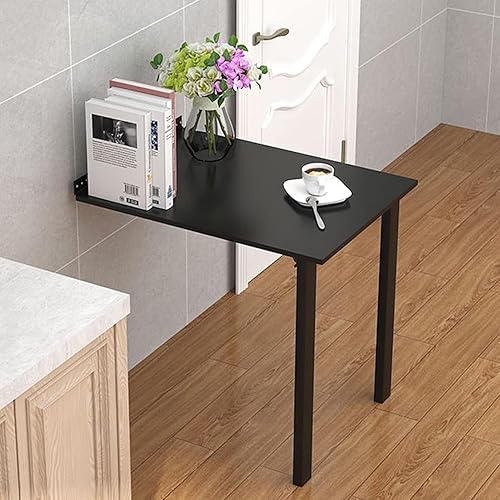 Miniatura 10 de HZLCMPY Mesa plegable montada en la pared, mesa de comedor abatible de madera con patas de soporte, 29 pulgadas de largo x 17.7 pulgadas de ancho x