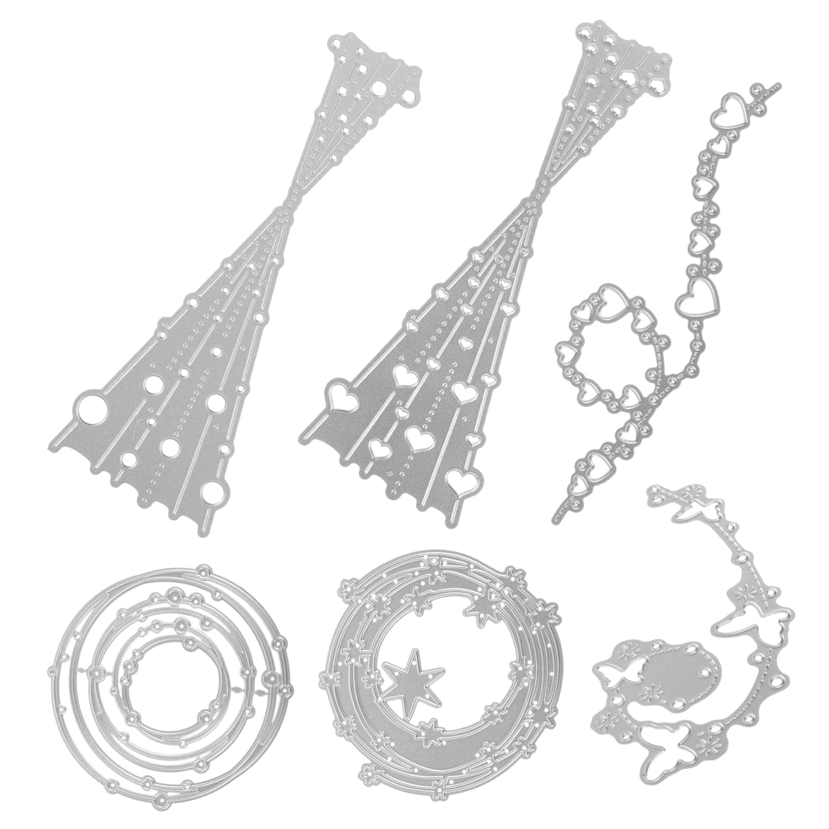 Operitacx 3 Series Troqueles De Metal Para Manualidades Diy De Plantillas Para Cortar Tarjetas Herramientas De Para Decoración De Fiestas Y Scrapbooking 6 Piezas X 3
