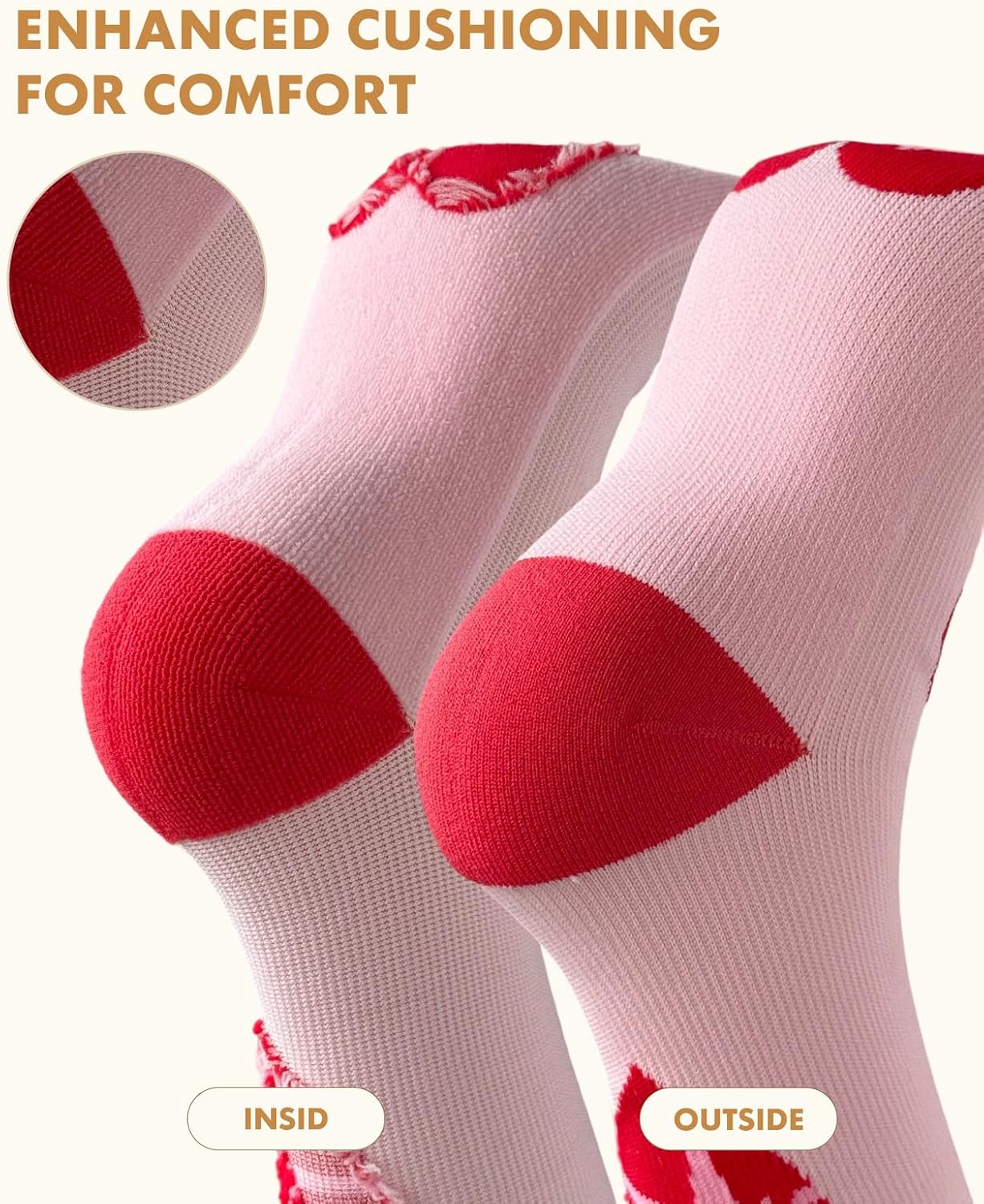 Cute Compression Socks for Women - 3 Pairs 20-30 mmHg Graduated Support Lightweight for Daily Wear Travel Nurse - Image 4