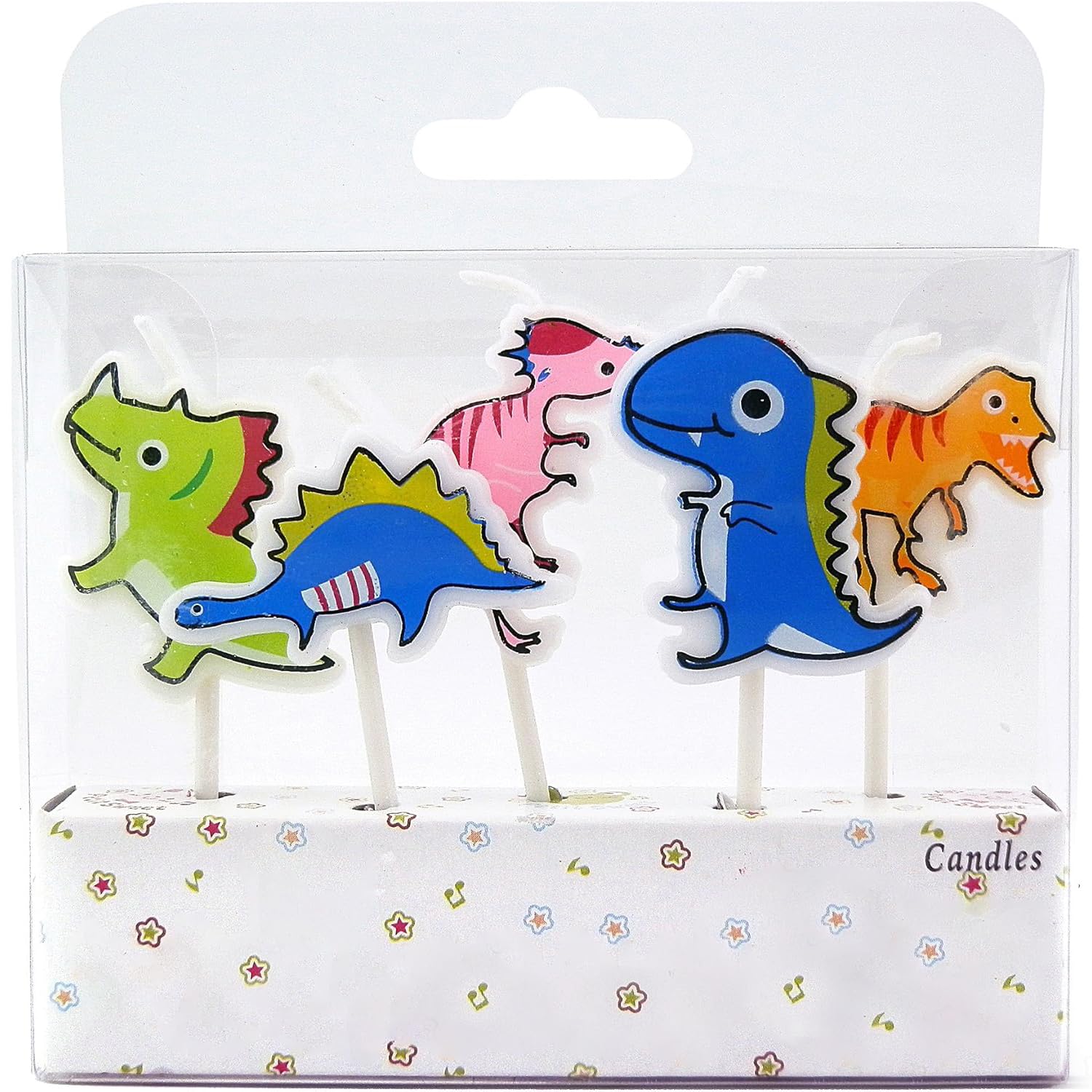 Condition photo showing New/Like New for Ornerx Dinosaur Themed Birthday Cake Candles Pack of 5