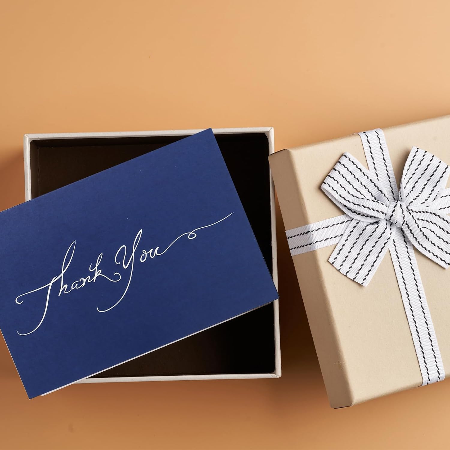 24pcs Navy Blue Thank You Cards Bulk with Envelopes, Stickers, 4.2x6.2 Thank you Card Box Set for Wedding, Baby, Bridal Shower, Small Business, Funeral - Image 4