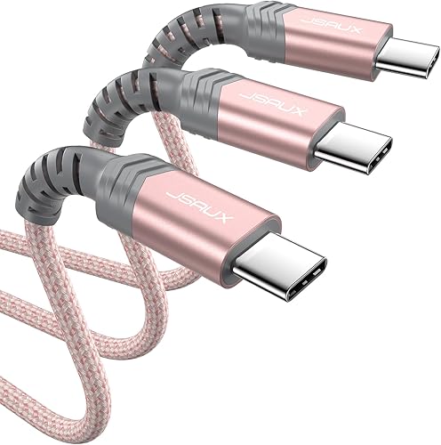 Vista 57 de JSAUX Cable USB C a USB C de 100 W para iPhone 17, cable de carga USBC tipo C 5A de carga rápida compatible con iPhone 17 Air 16 15 Pro Max Samsung