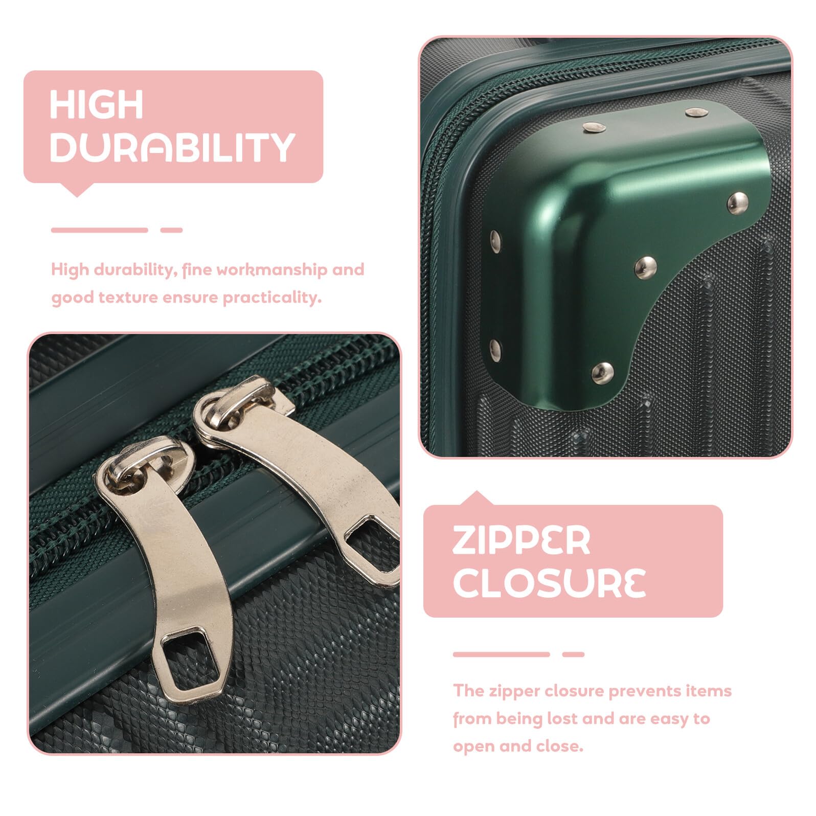 ABOOFAN Valigia per Cosmetici da Viaggio Scomparti Separati Custodia Abs per Trucchi e Prodotti di Bellezza, Borsa da Toilette Compatta e Pratica