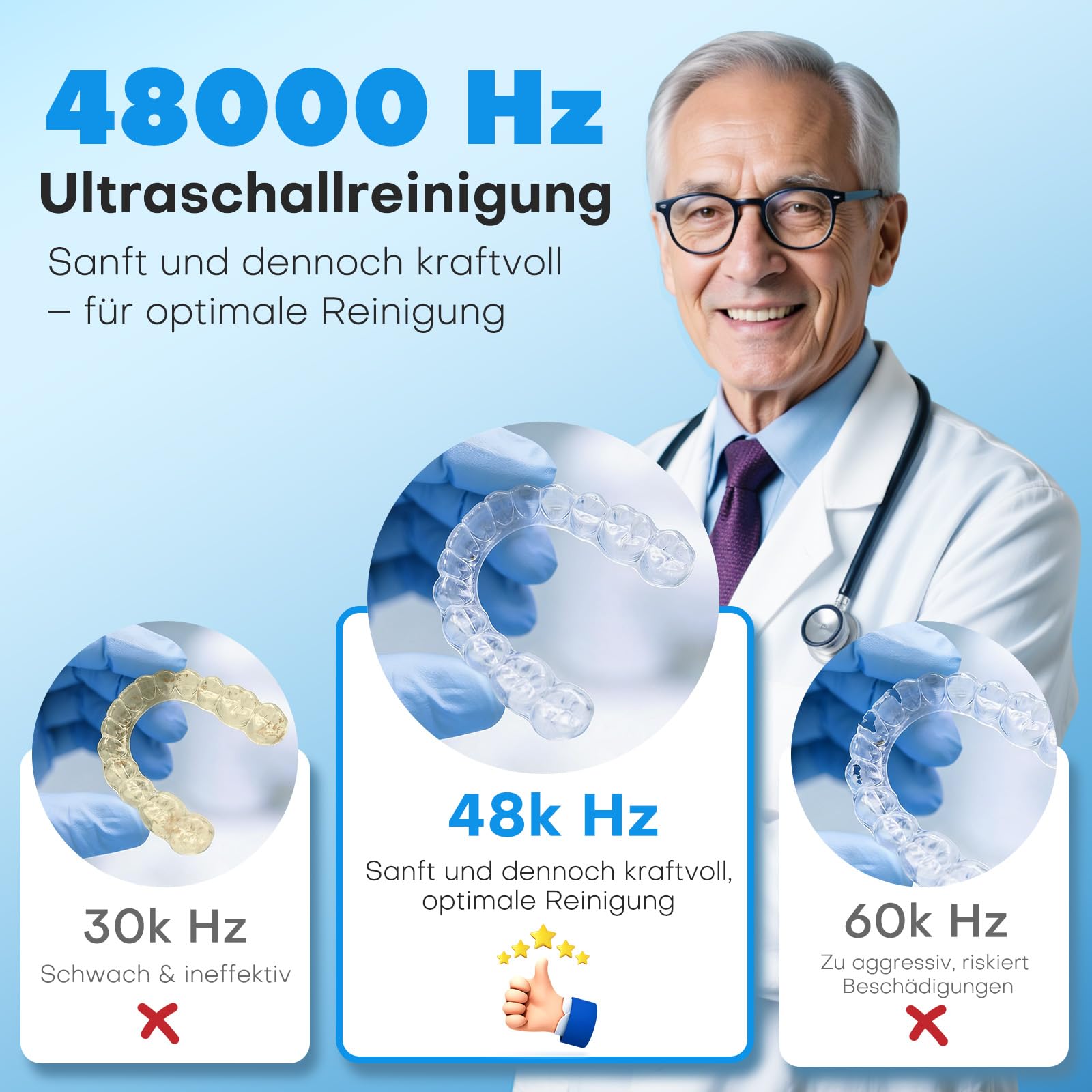 Pulitore ad ultrasuoni 45000 Hz, UV a ultrasuoni, 200 ml
