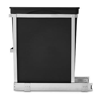 simplehuman Under Counter Pull-Out Can, 30L / 8 Gallon In-Cabinet Trash Can, Heavy-Duty Steel Frame, Commercial-Grade Ball-Bearing Tracks, Hides Trash Inside the Cabinet
