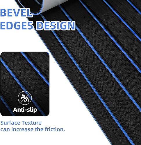 Miniatura 2 de Suelo de lancha de espuma EVA, suelo marino de camuflaje para cubierta de espuma de lancha, hoja de cubierta de espuma de 94 x 453523, autoadhesivo,