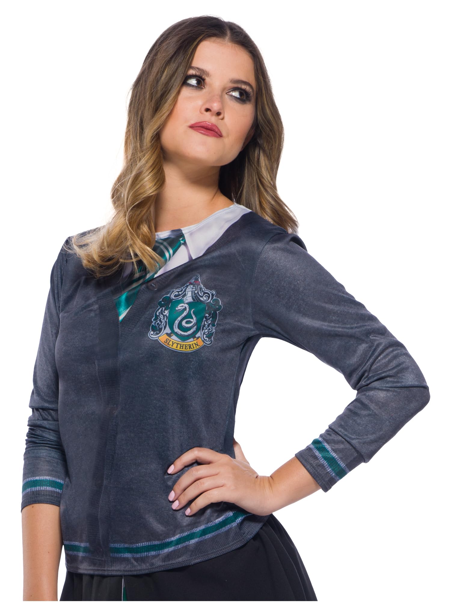 Rubies Official Harry Potter Slytherin Costume Skirt and Top Bundle, Adult Fancy Dress Up, Size NS and Large Halloween