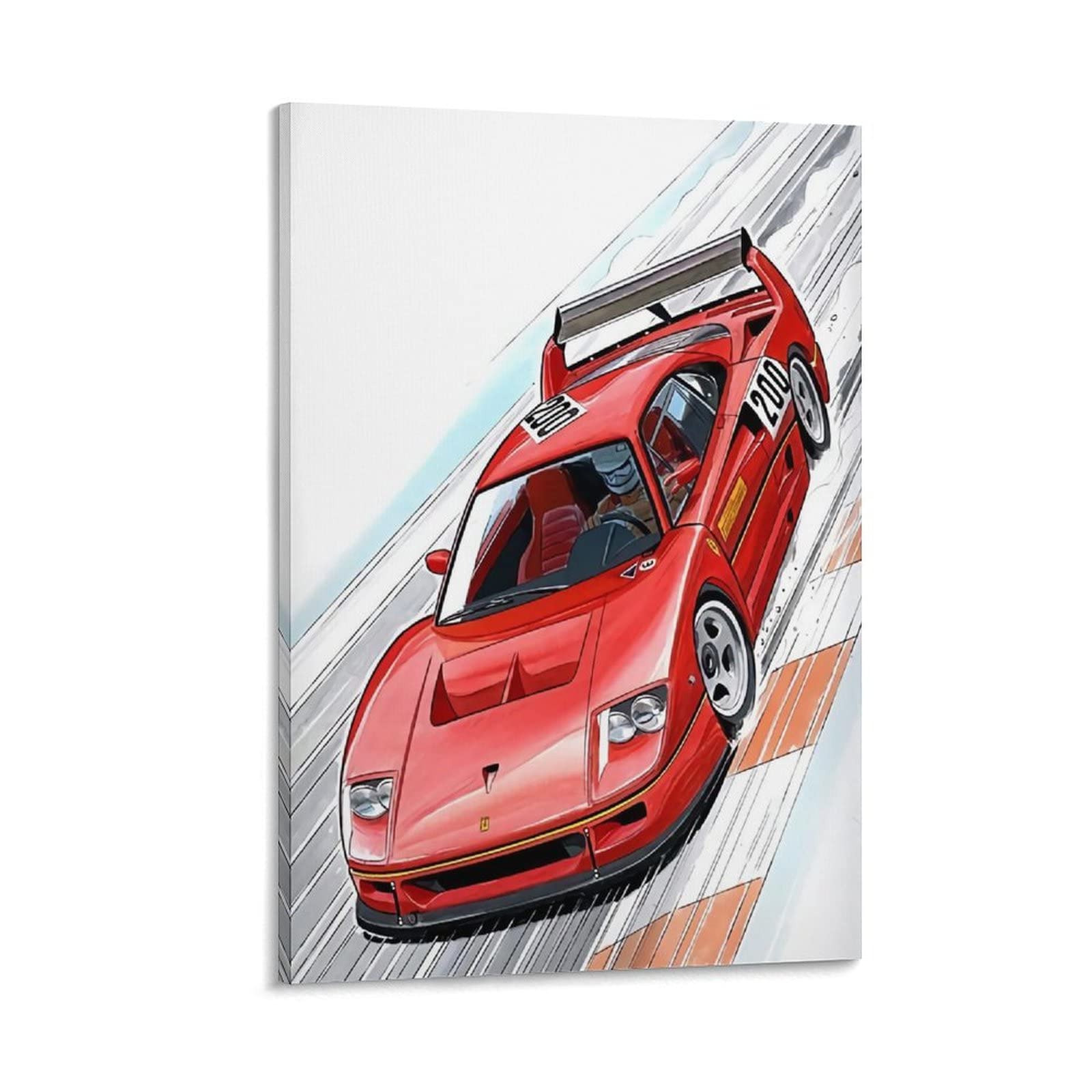 Cadre Chambre Homme Poster Ferrari F40 Sur Toile 30x45cm - Déco Vintage  Chambre - Voiture De Course Décor Toile Voiture Course, image size:1600x1600