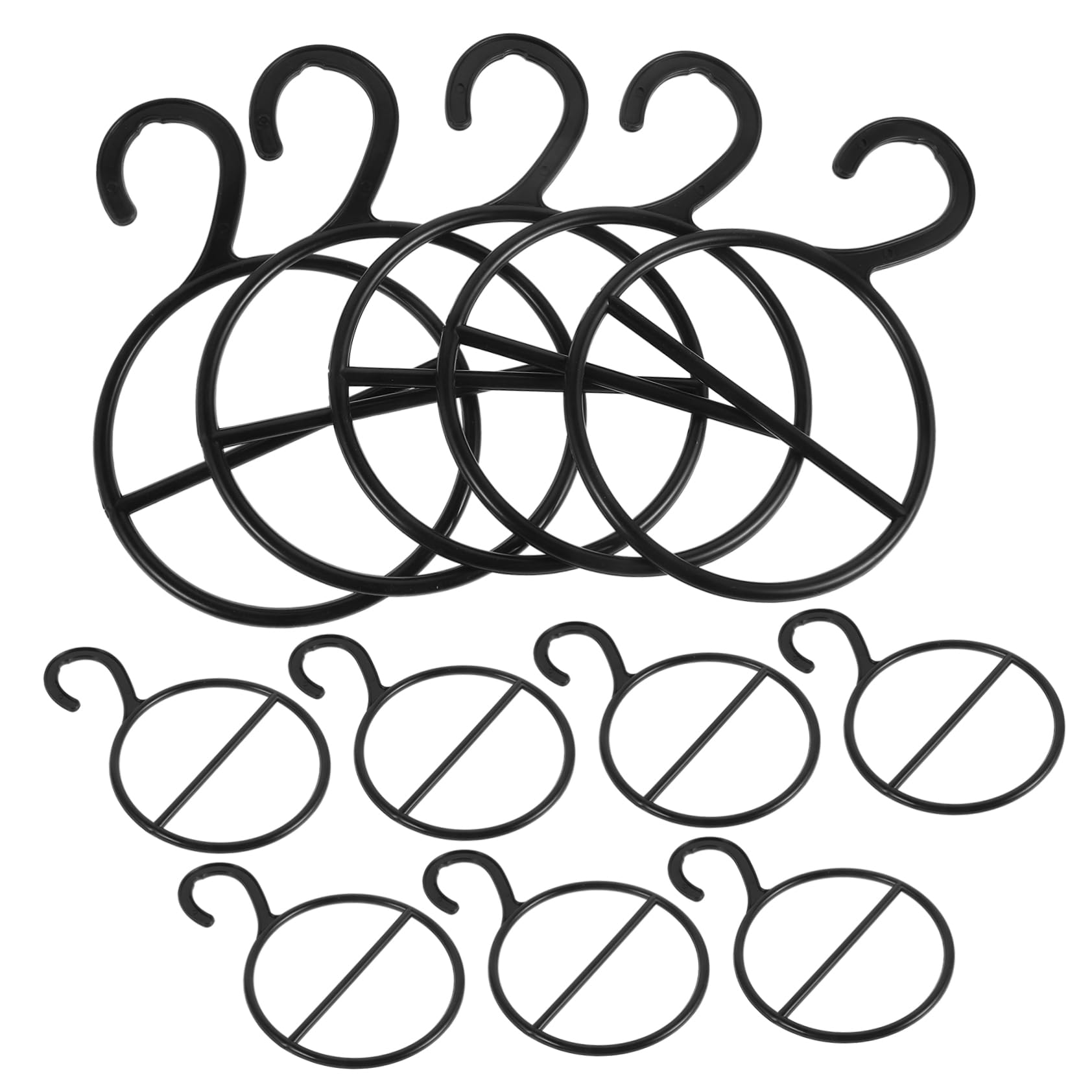 MUCKLILY 12pcs Multifunctional Scarf Hanger Organizer Space Saving Tie Display Holder for Scarves Bathrobes and Accessories Design for Year Use