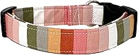 Vista 2 de Boho Stripe Dog Collar with Buckle - Made in the USA - Handmade by Collars by Design (Medium)
