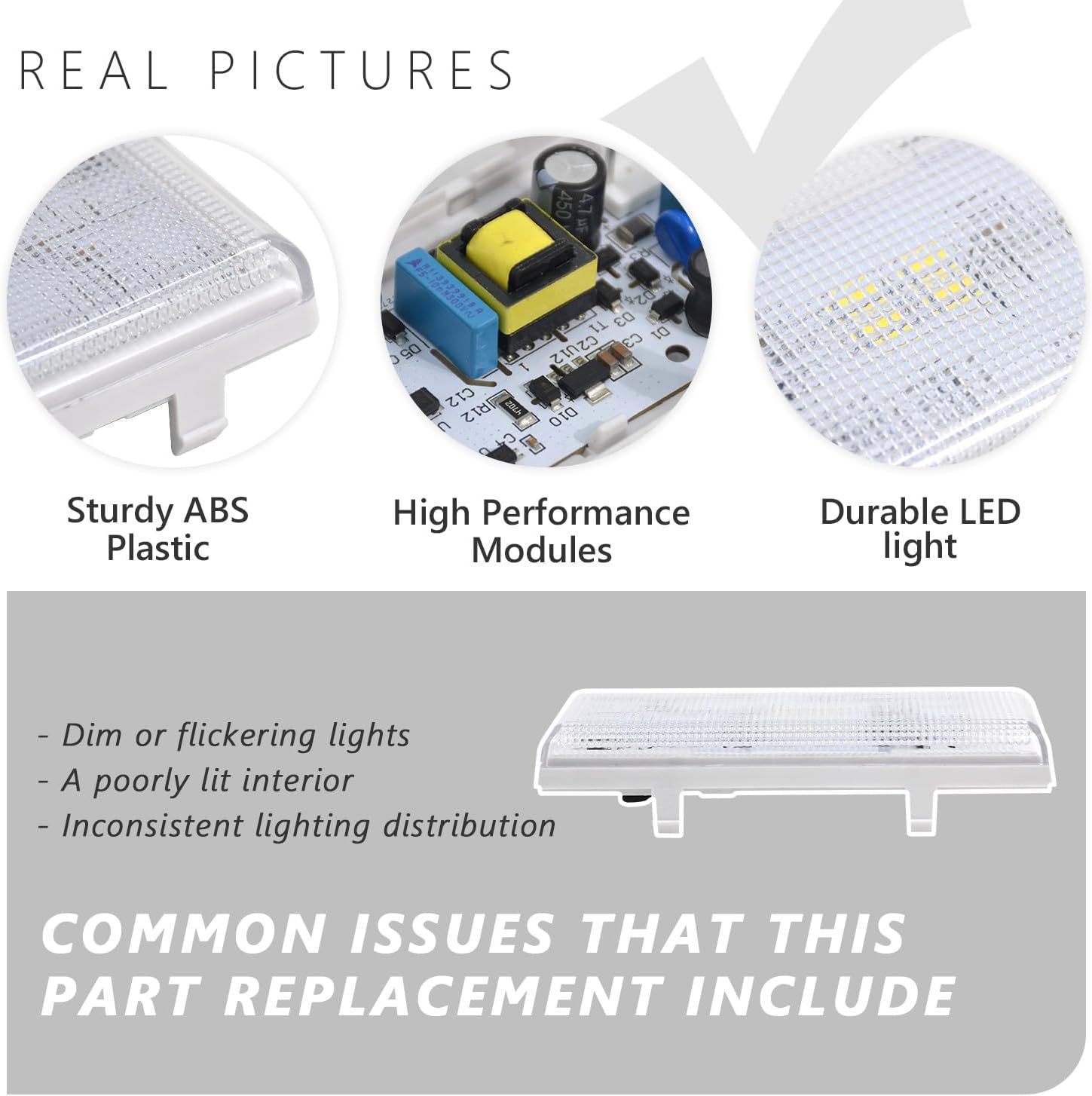 W11226500 W10724473 Refrigerator LED Control Board Light Module Replacement Compatible With Whirlpool, Jenn-Air, KitchenAid