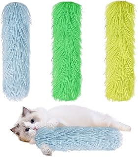 Yisquar Cat Catnip Toys 3PCS Cat Toys Cat Pillows Crinkle Sound Catnip Toys Soft and Durable Pillow Toys Interactive Cat Kicker Toy Plush Cat Chew Teething Clean Toy for Indoor Kitten Entertain