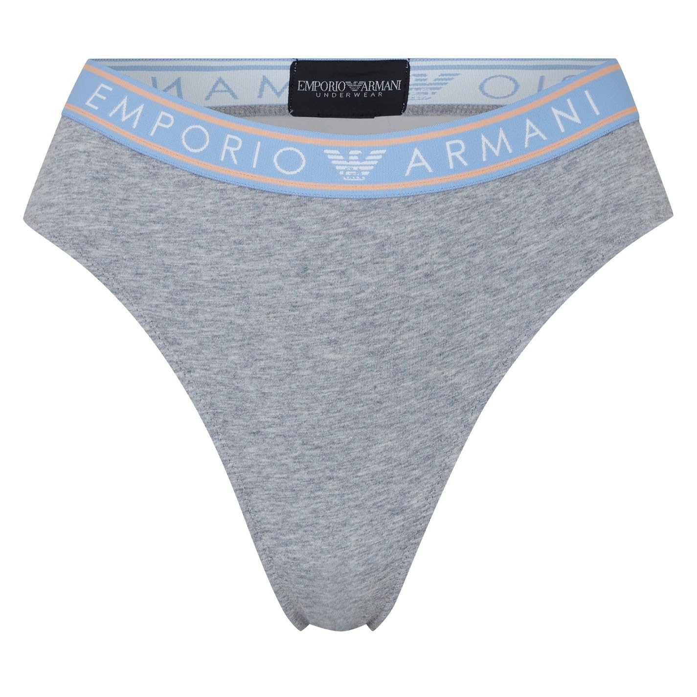 Emporio Armani Underwear Women's Emporio Armani Women's Icon Logoband Thong Thong Panties, Light Grey Melange, S