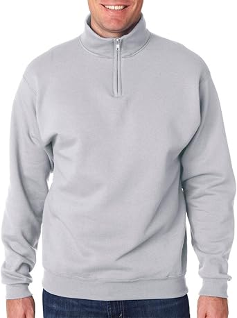 JERZEES - NuBlend 1/4-Zip Cadet Collar Sweatshirt. 995M L Ash