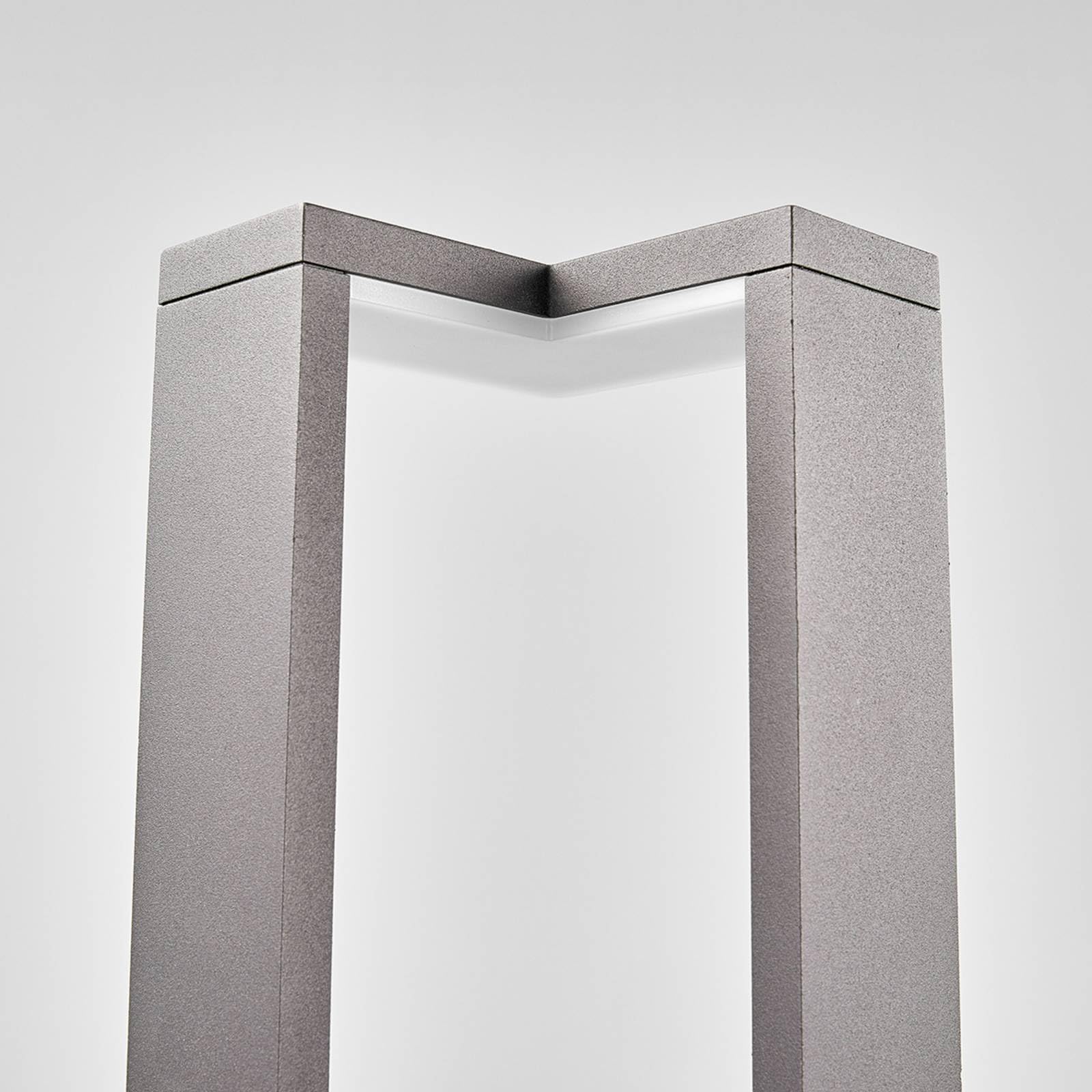 Lucande LED Außenleuchte Jeny (spritzwassergeschützt (Modern) in Schwarz aus Aluminium (1 flammig,) - Wegeleuchte Pollerleuchte Wegelampe Sockelleuchte