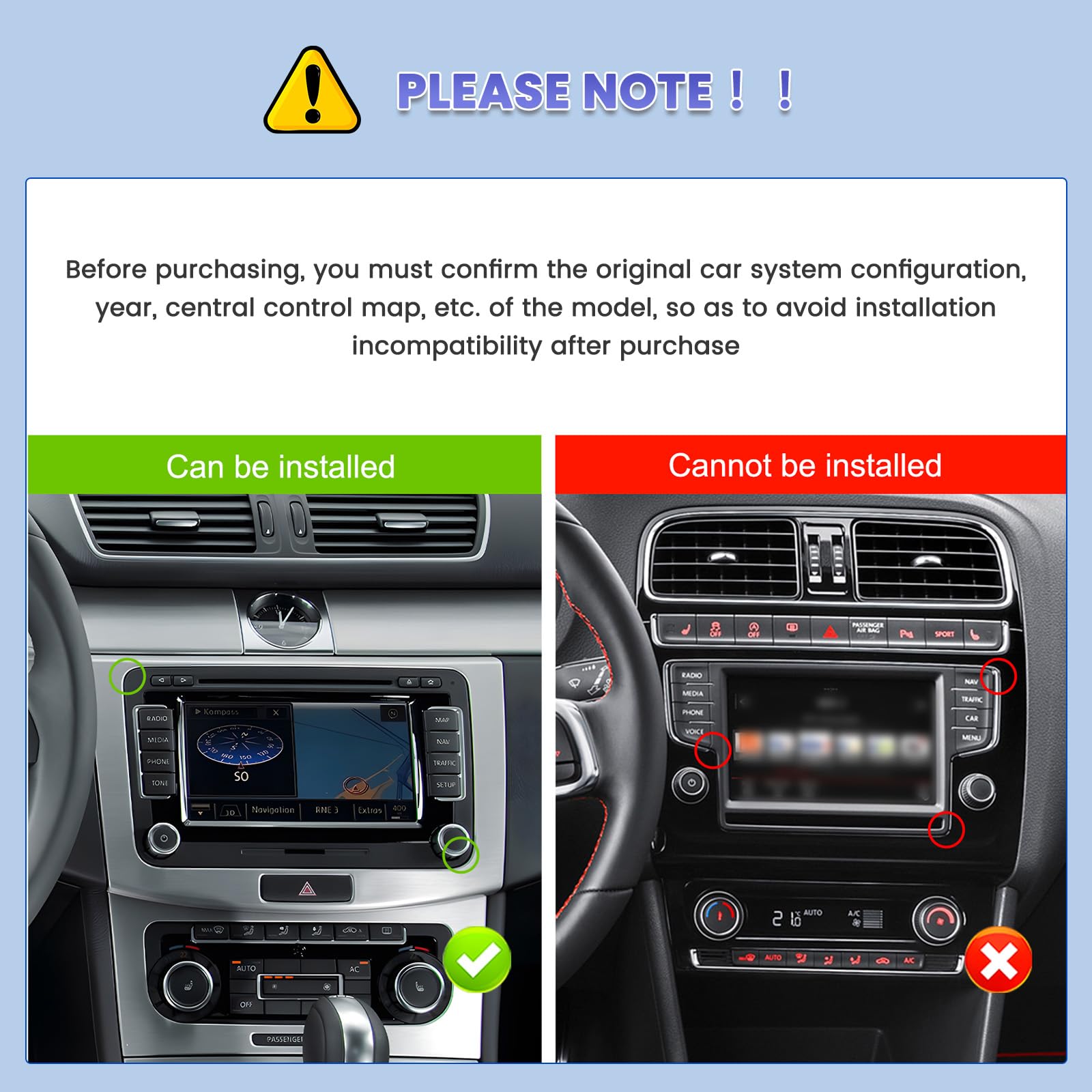 8 Core/4G+64G/DSP Android 15 Radio Coche para VW Golf 5 Golf 6 Polo Passat Tiguan T5 Transporter Seat Leon con Wireless CarPlay Android Auto, 9" Pantalla Táctil con BT GPS WiFi RDS FM USB+CAM