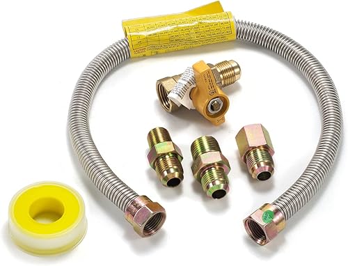 Repuesto Mr.Heater F271239, kit de conexión universal para electrodomésticos de 22 pulgadas, con válvula de cierre NIP