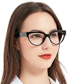 MARE AZZURO Unique Reading Glasses Women Retro Cateye Readers 1.0 1.5 2.0 2.5 3.0 3.5 4.0 5.0 6.0 (Black, 1.50)