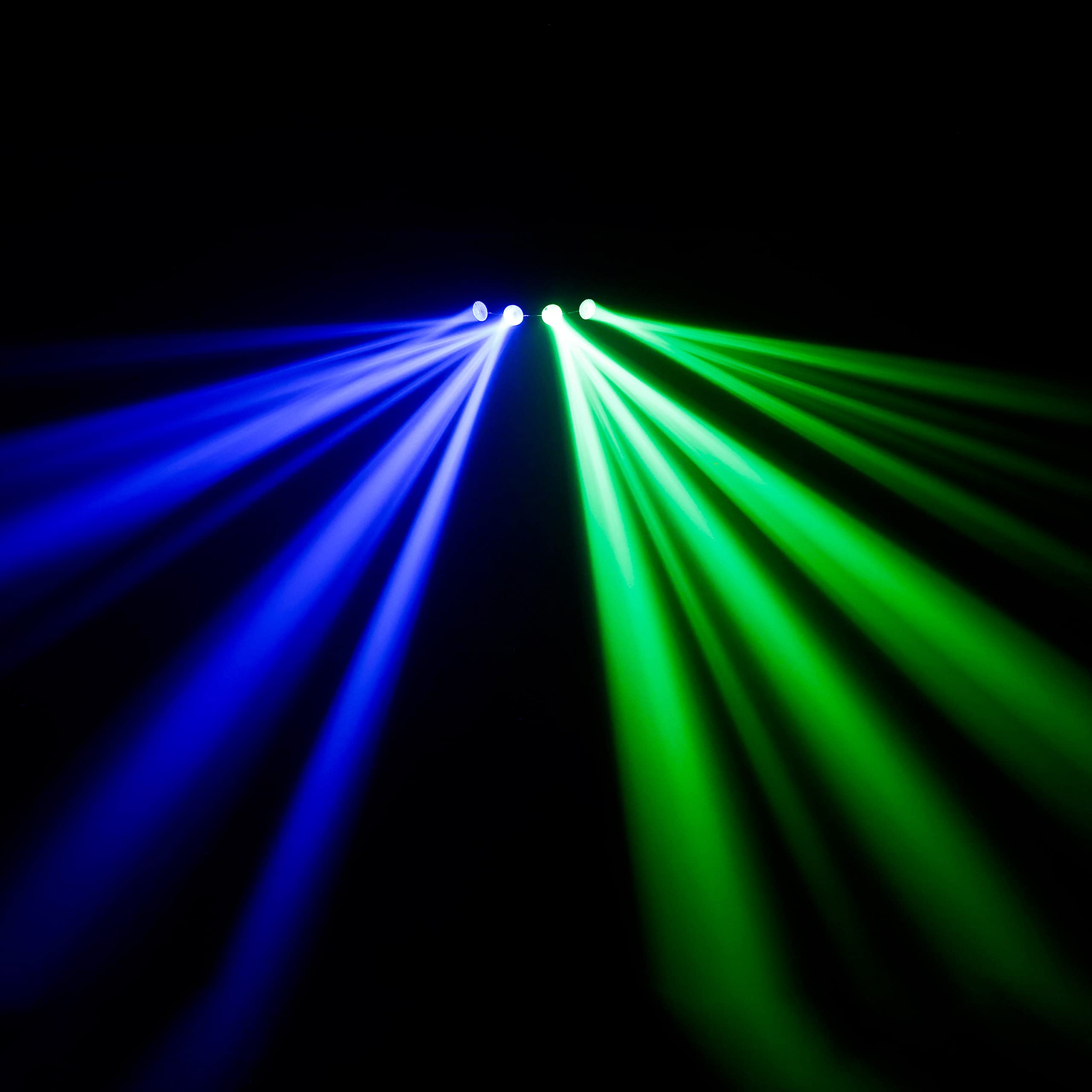 BoomToneDJ Quattro Moon Projecteur LED Moonflower Effets multi faisceaux 128 LED RGBA. Programmes automatique, Détection musicale. Jeux de lumière pour soirée, Lumière soirée DJ.