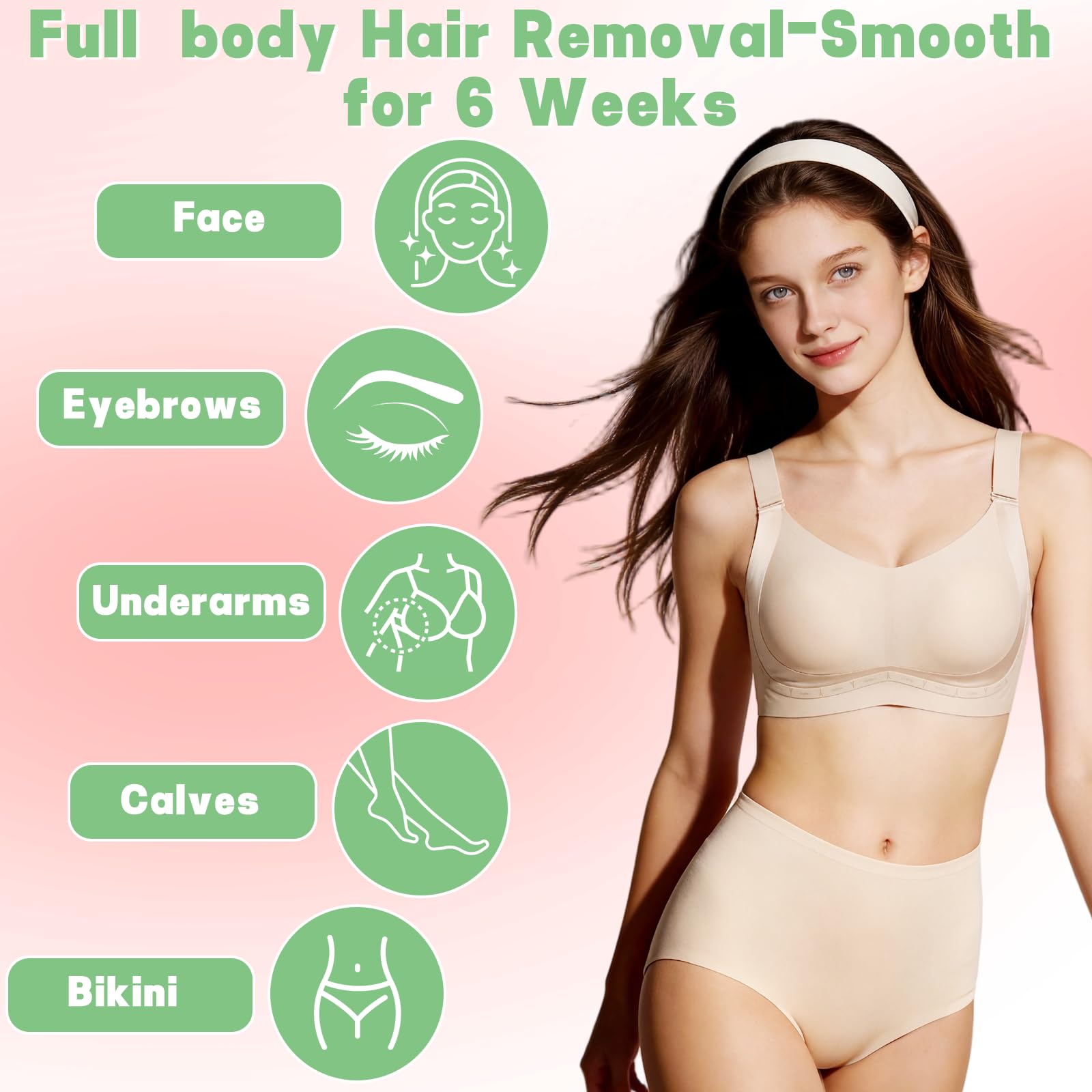 Yofuly - Scaldacera per depilazione, con 4 fodere rimovibili in silicone e 4 spatole per cera, mini vasetto elettrico per cera, per uso completo del corpo e del viso, kit di ceretta per donne e uomini