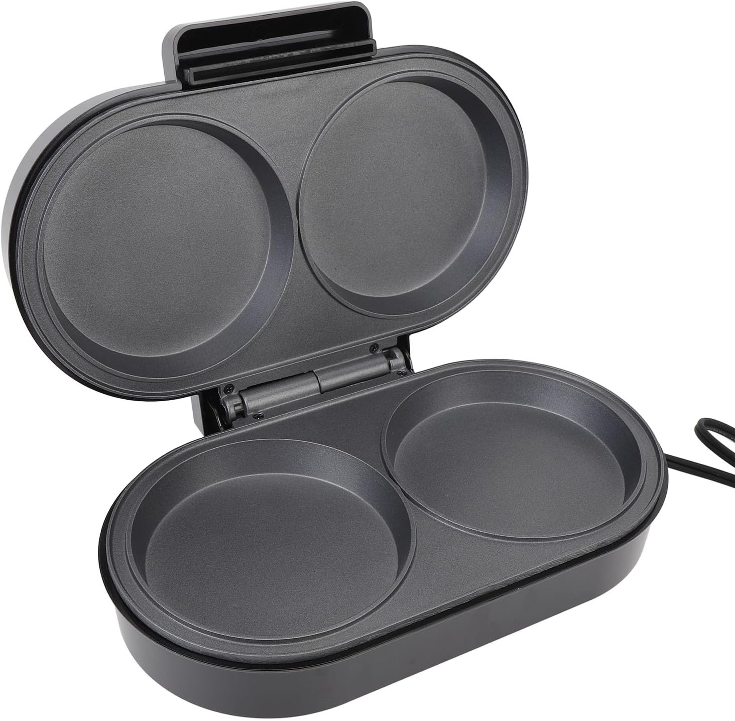 TOPINCN Electric Round Griddle Pancake Maker, Non Stick Double Mini Grill Breakfast Kitchenware Baking Tools Cake Round Pan for Breakfast Lunch Snacks (110V US Plug)