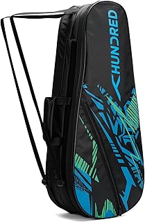 Hundred Metro Pack Badminton Kit Bag (Black/Blue) Polyester Price In India
